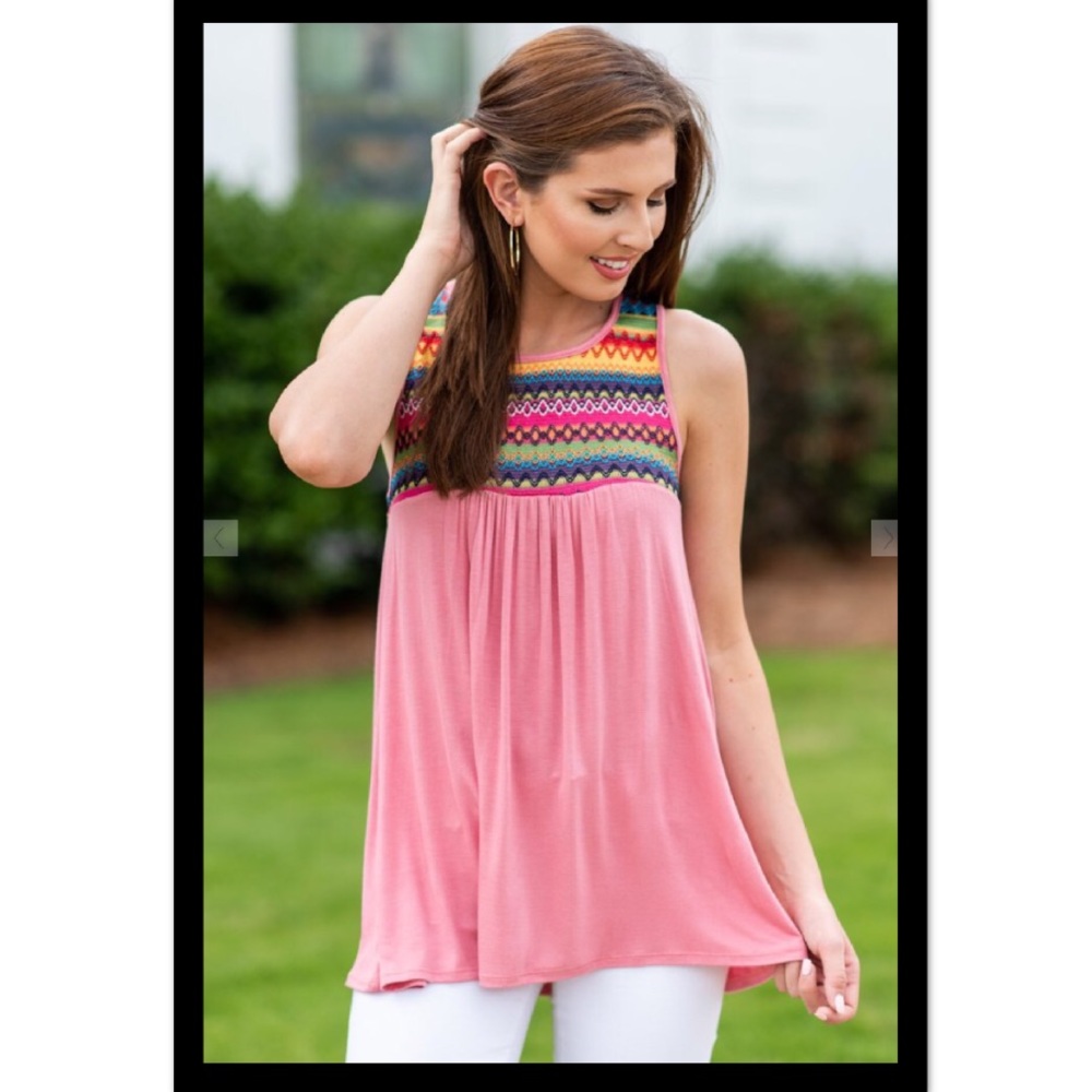 Colorful Embroidered Tank / Tunic